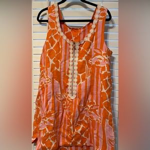 NWT Lilly Pulitzer for Target Size 14 Linen Giraffe Dress
